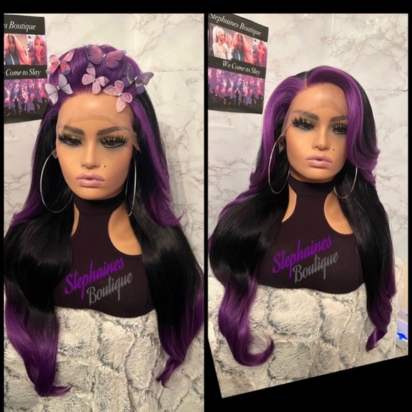 - Human Hair Blended Lace Front Wig